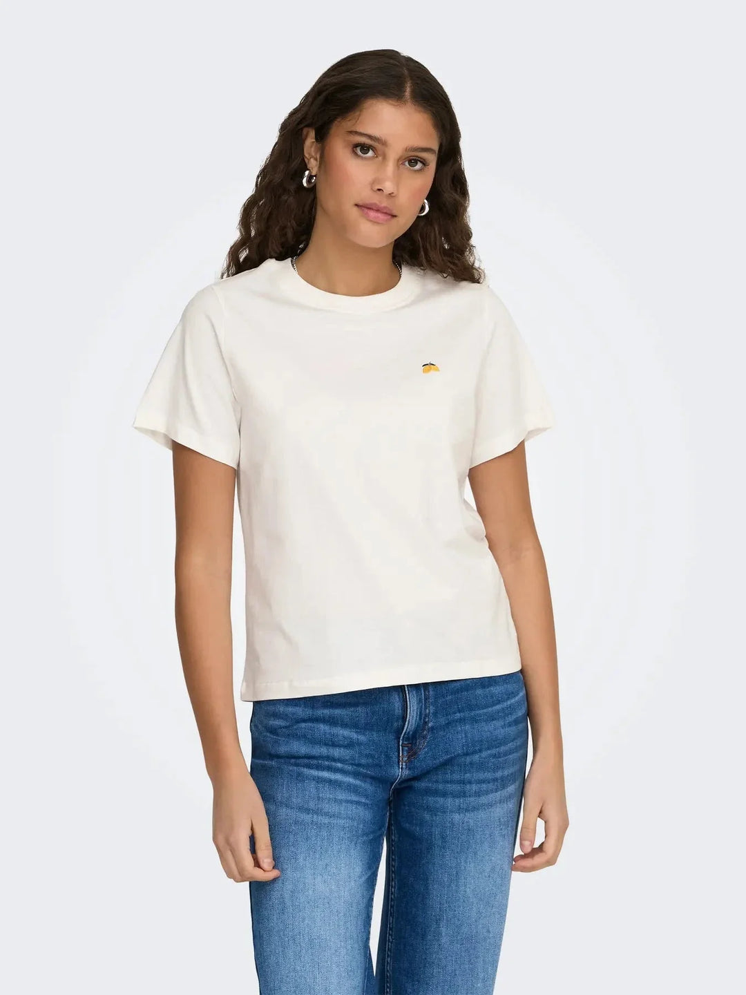 JDY - Jdypisa S/S Print Top - 4998330 Cloud Dancer Lemon T-shirts 