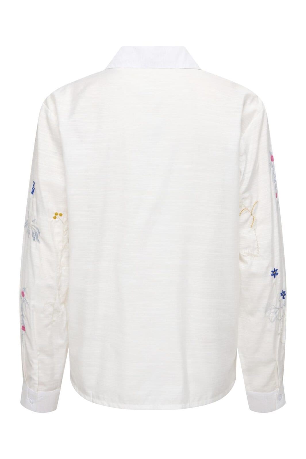 JDY - Jdyrhea L/S Loose Embroidery Shirt - 4947235 Cloud Dancer Flower Embroidery