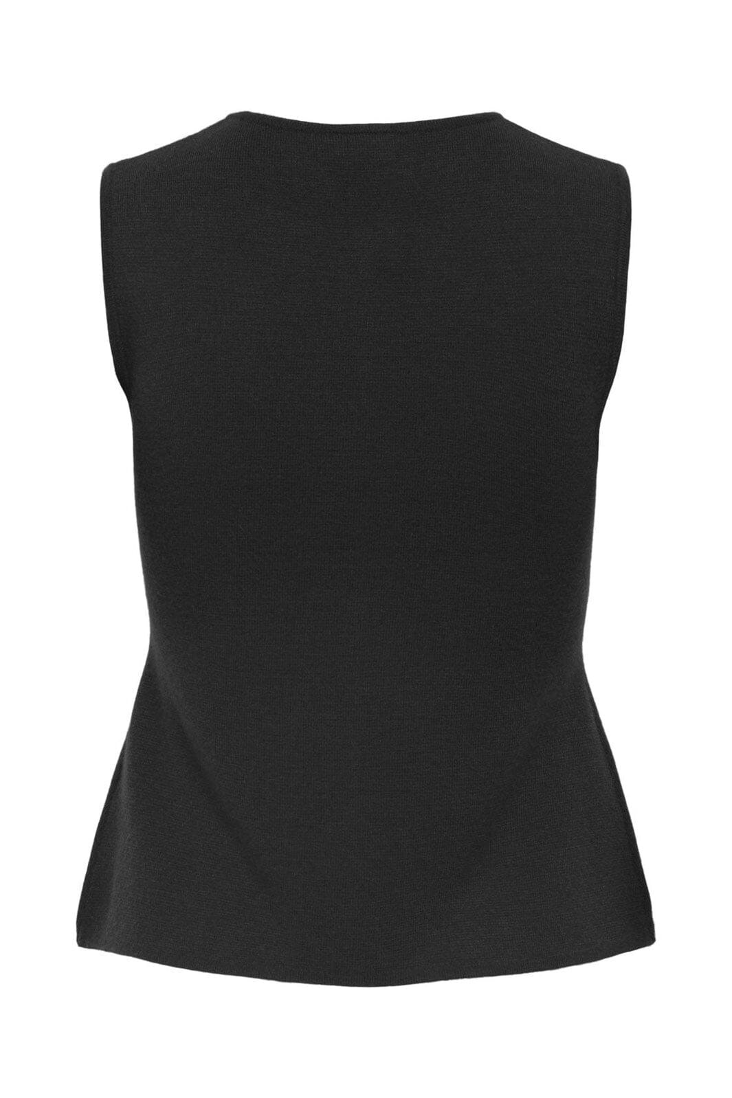 JDY - Jdyriley S/L O-Neck Two Way Zip Vest Knt - 4907209 Black