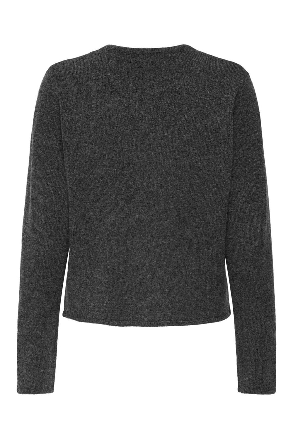 JDY - Jdyrue Life L/S One Button Cardigan Knt - 4838756 Dark Grey Melange