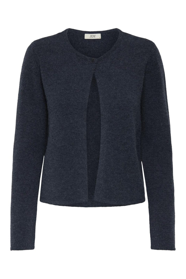 JDY - Jdyrue Life L/S One Button Cardigan Knt - 4852257 Total Eclipse Melange