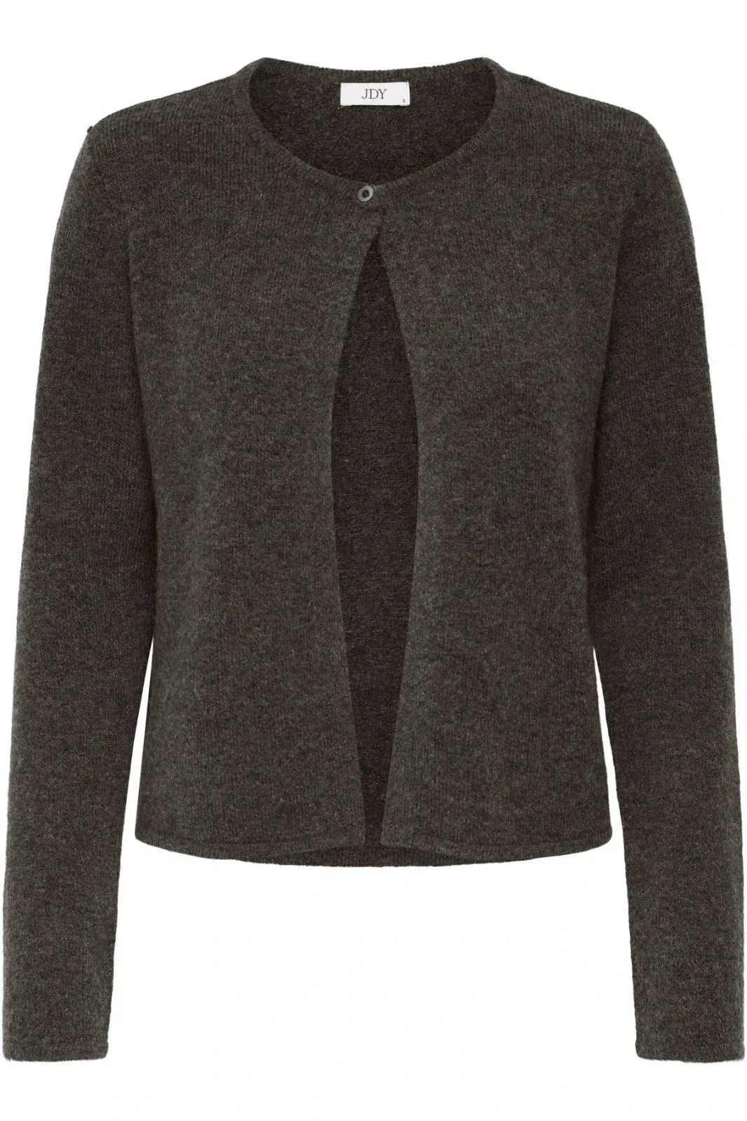 JDY - Jdyrue Life L/S One Button Cardigan Knt - 4907611 Bracken Melange Cardigans 