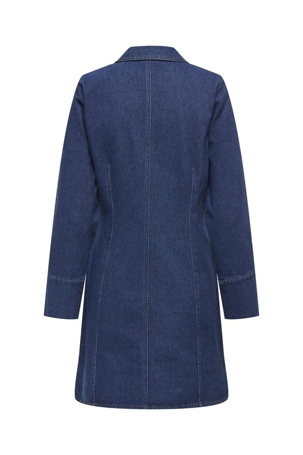 JDY - Jdysally Zip Stitch L/S Dress - 4874354 Dark Blue Denim