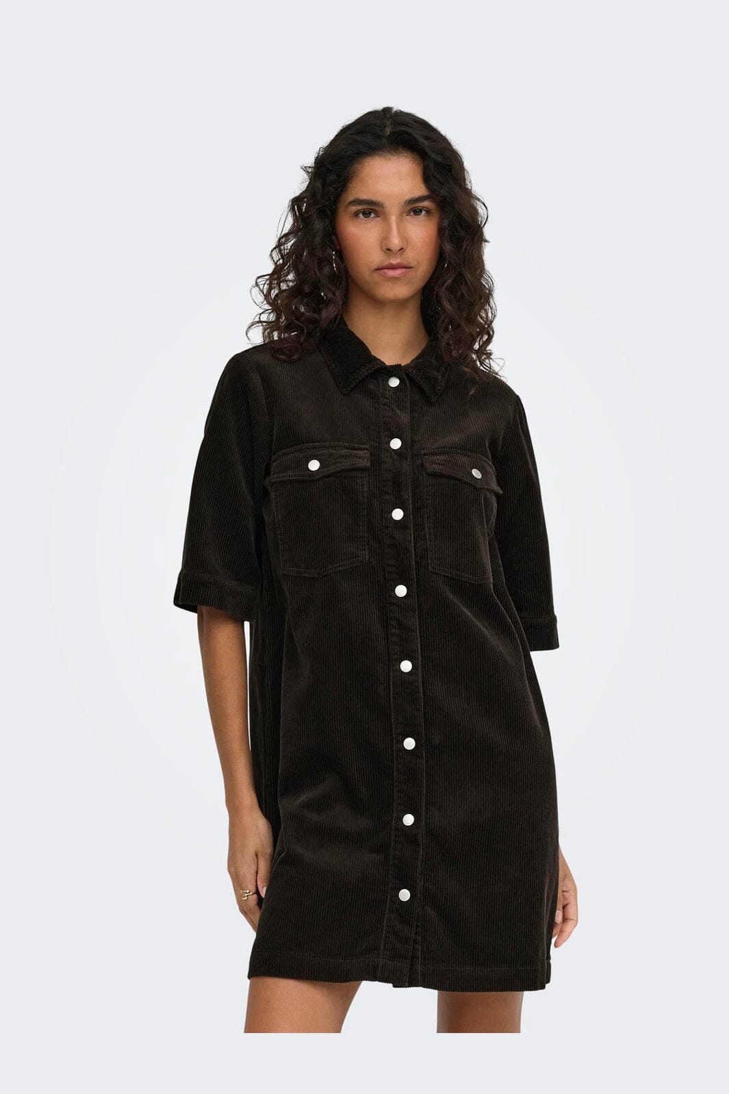 JDY - Jdyshiraz S/S Button Dress - 5002525 Chocolate Torte