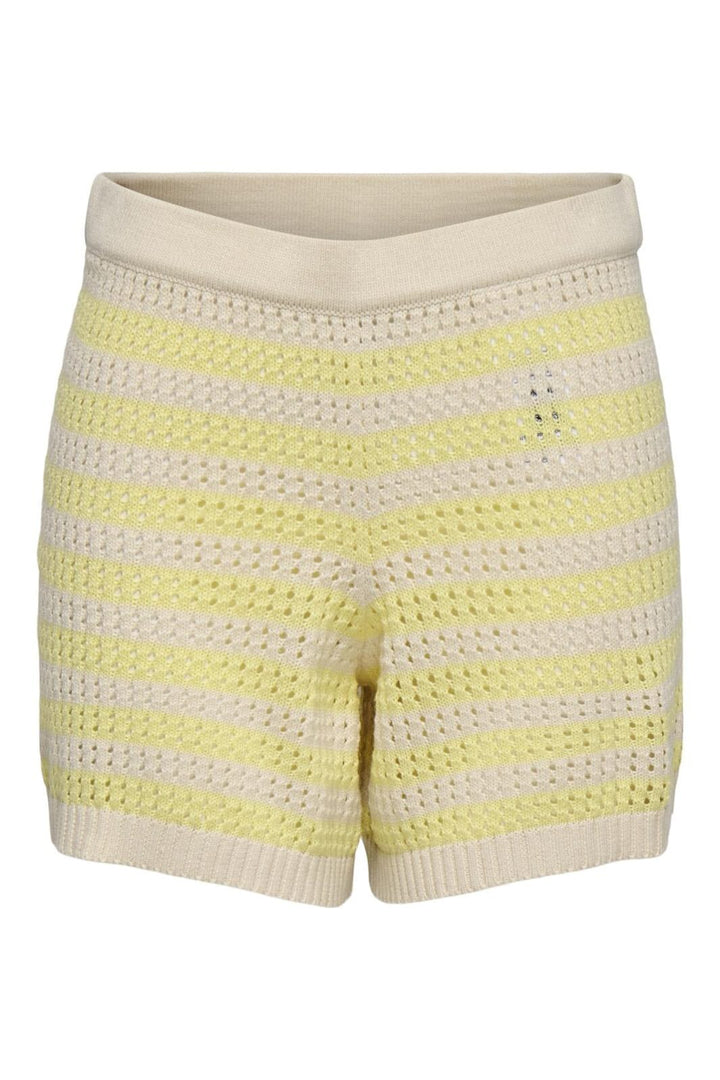 JDY - Jdytikka Shorts Knt - 4891534 Birch French Vanilla Stripes