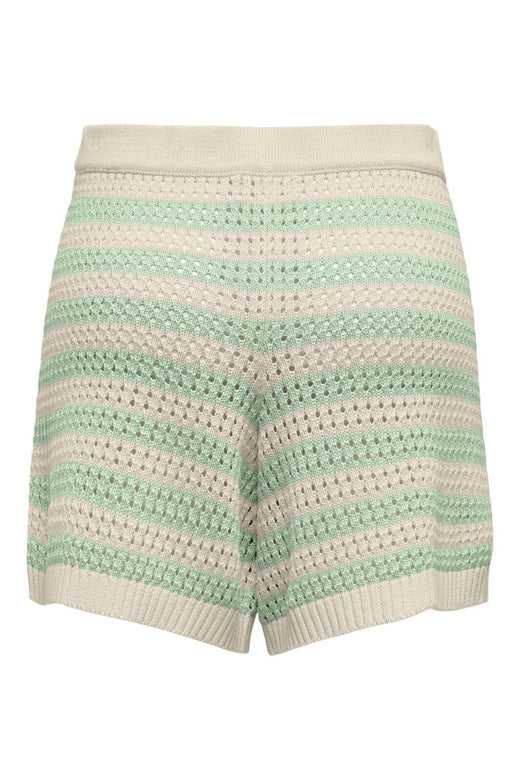 JDY - Jdytikka Shorts Knt - 4891535 Birch Birds Egg Green Stripes
