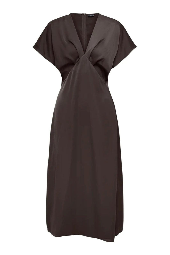 JDY - Jdyurba S/S Midi Satin Dress - 5021148 Chocolate Torte Kjoler 