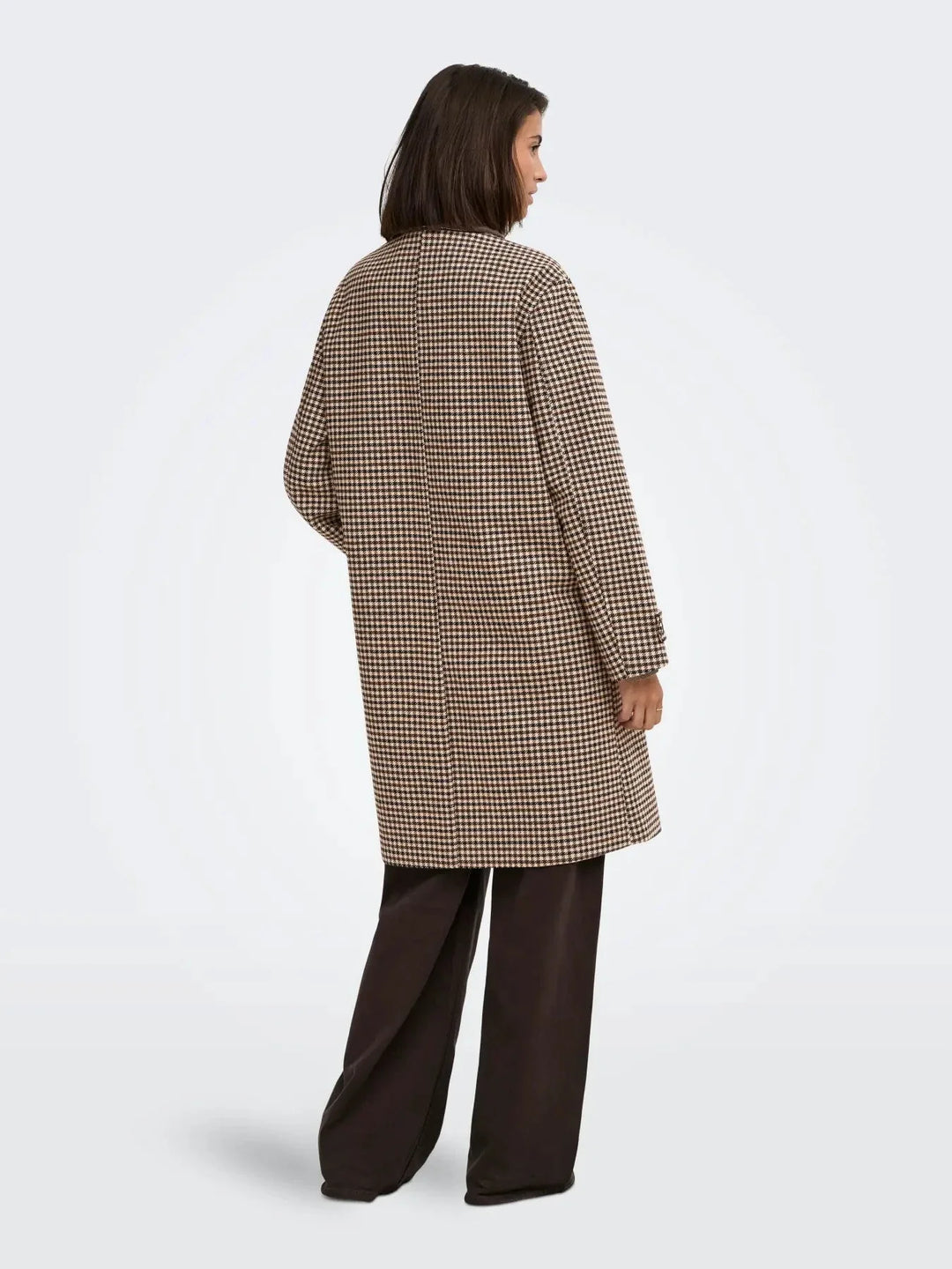 JDY - Jdyvalerie Check Coat Yfm - 5044326 Iced Coffee Black And Chocolate Torte Frakker 