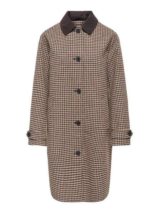 JDY - Jdyvalerie Check Coat Yfm - 5044326 Iced Coffee Black And Chocolate Torte Frakker 