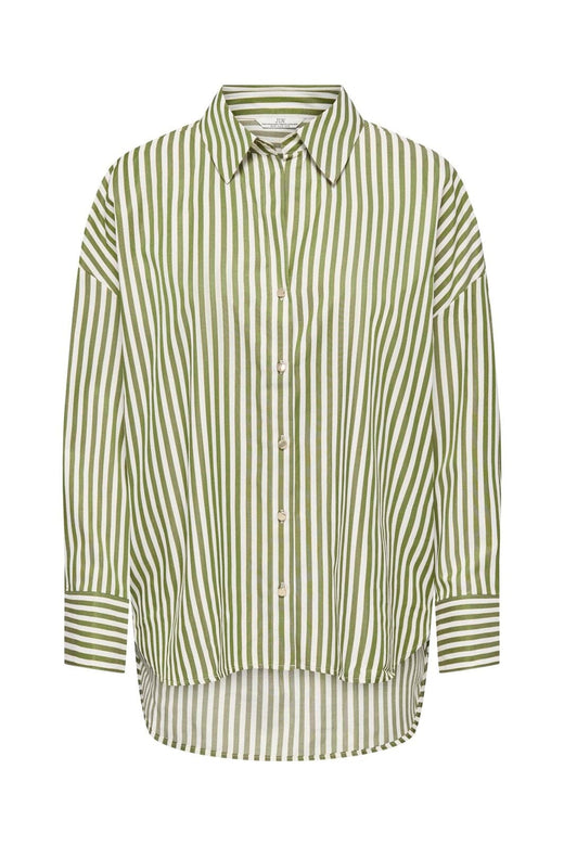 JDY - Jdyvesper L/S Lurex Shirt - 5192385 Cloud Dancer Sphagnum & Gold Lurex