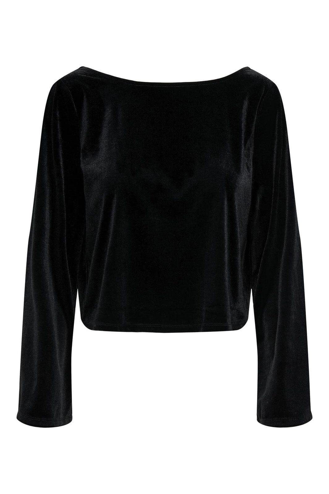 JDY - Jdyvictory L/S Velvet Bow Top - 4932740 Black Bow