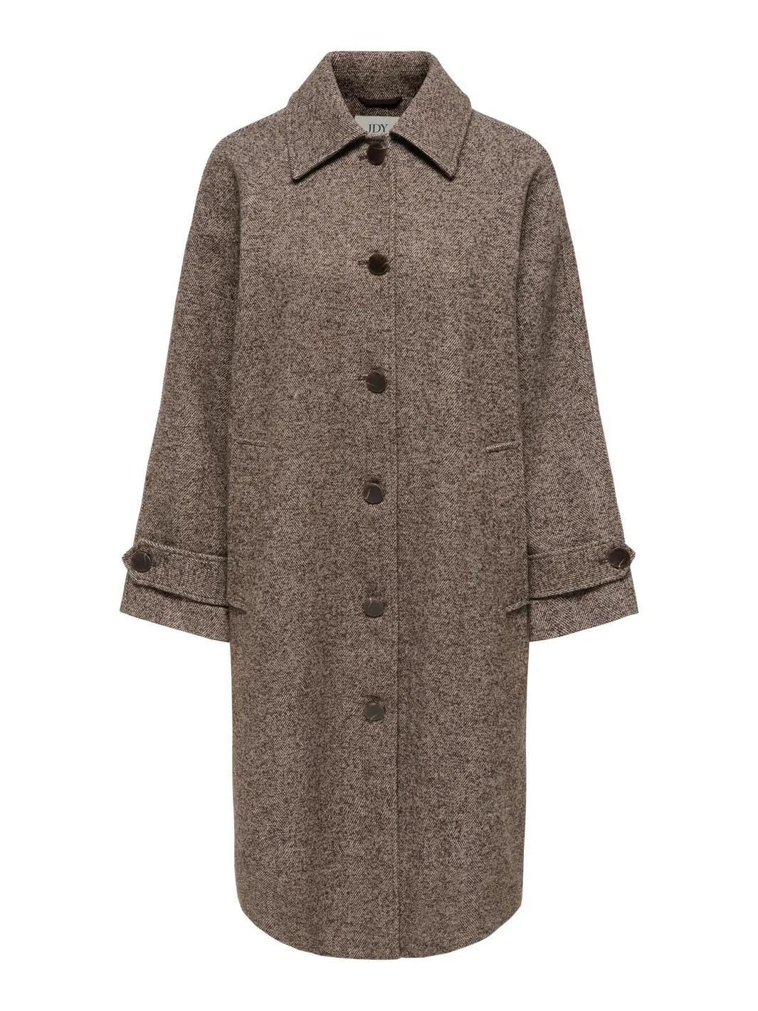 JDY - Jdyvinga Herringbone Long Coat Yfm - 5044304 Chocolate Torte Herringbone Frakker 