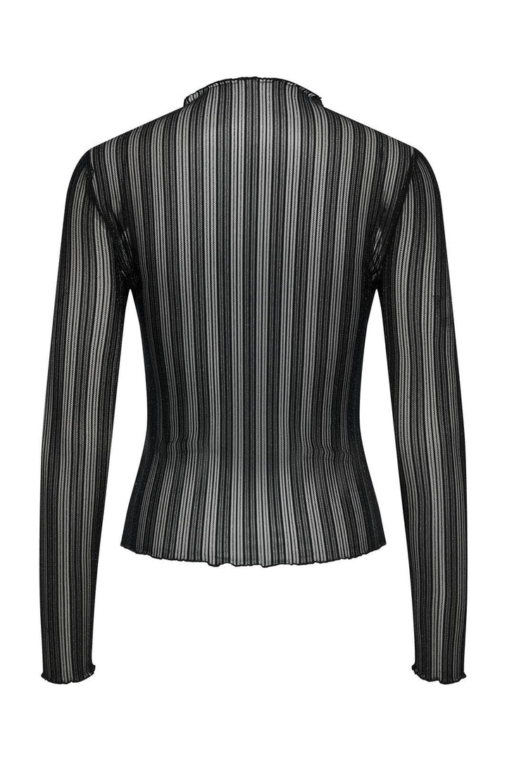 JDY - Jdyvivy L/S Lurex Top - 4356525 Black Black Lurex