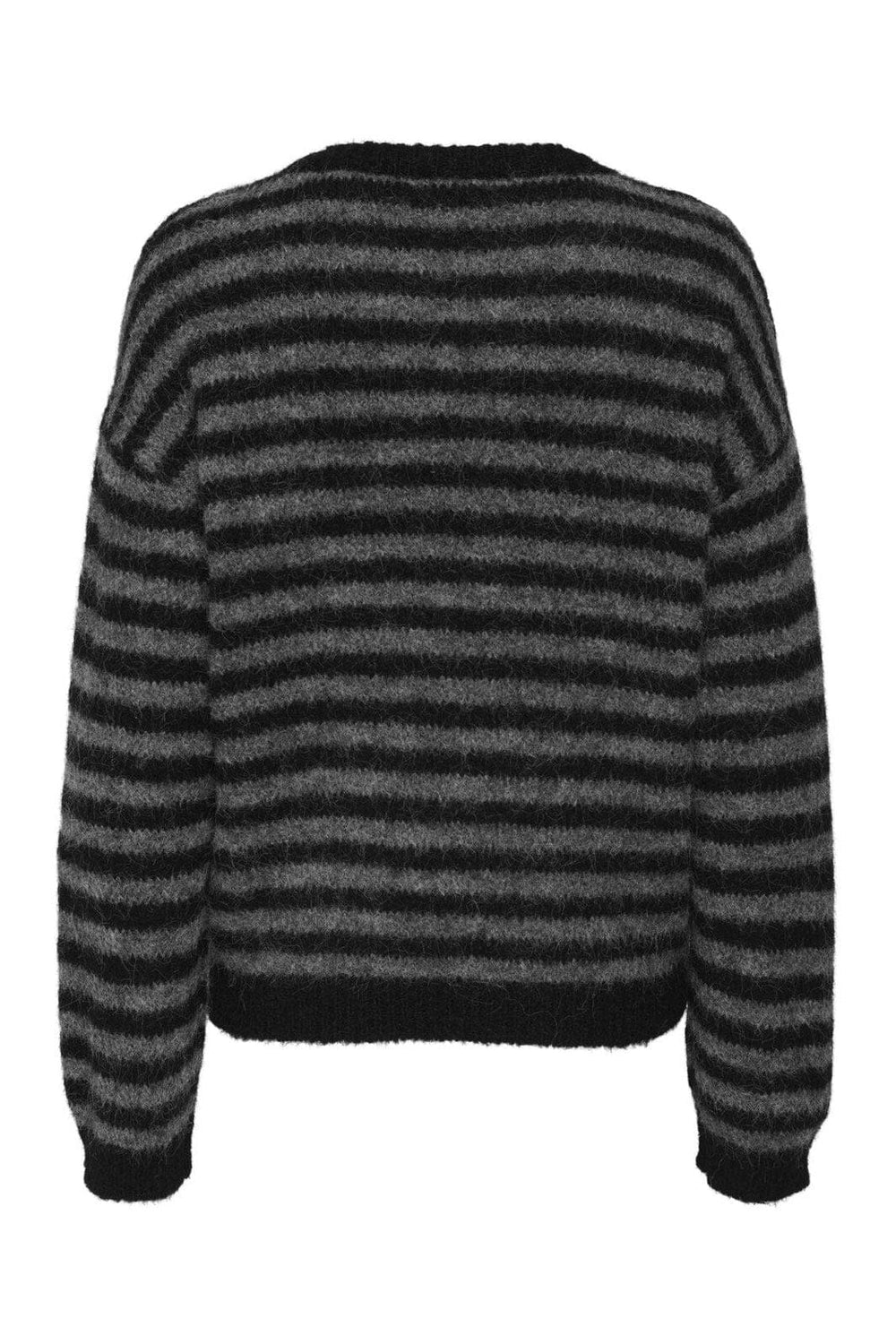 JDY - Jdyzoey Life L/S On Dropsh Pull Knt - 4838041 Black Dark Grey Melange