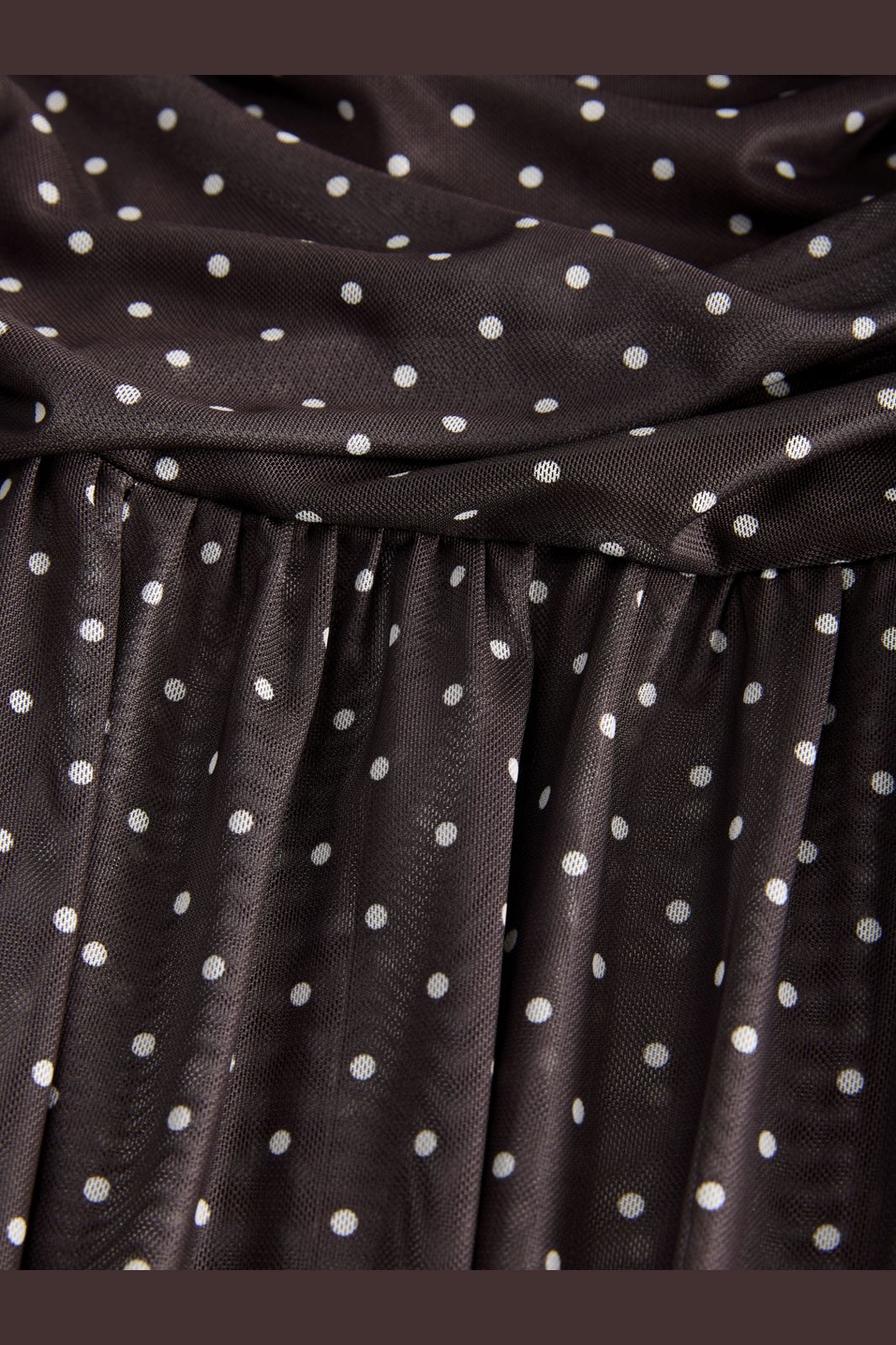 Jjxx - Jxelvira Mesh Sl Scarf Dress - 4954827 Seal Brown Dot