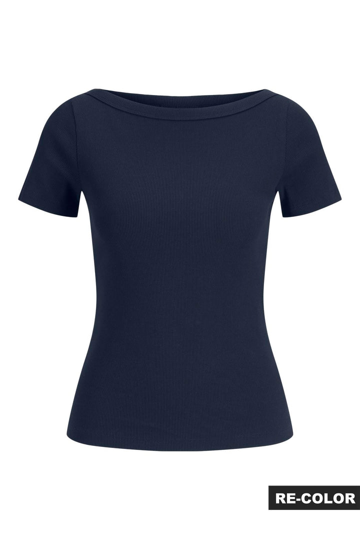 Jjxx - Jxfifi Str Ss Boatneck Tee - 5267249 Navy Blazer
