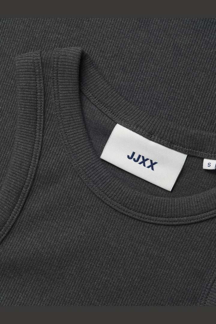 Jjxx - Jxforest Str Sl Rib Top - 4515882 Dark Grey Melange