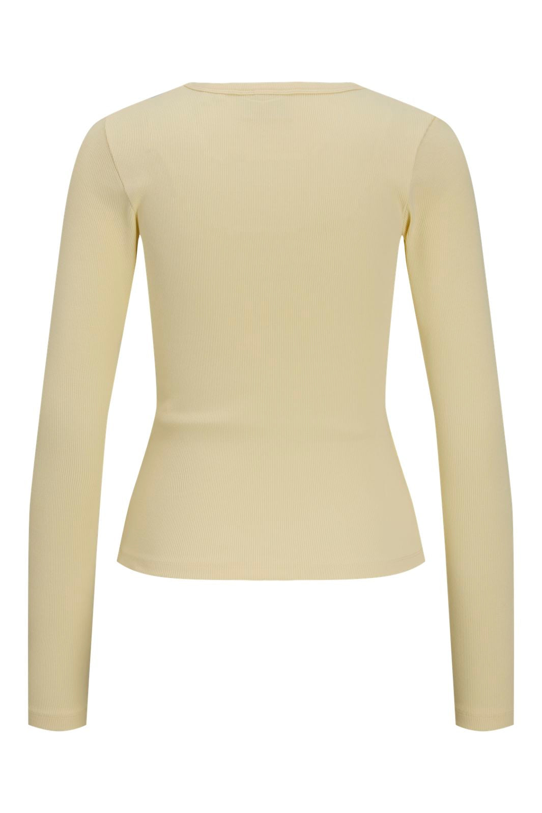 Jjxx - Jxfreya Str Ls V-Neck Top - 5144877 Pastel Yellow