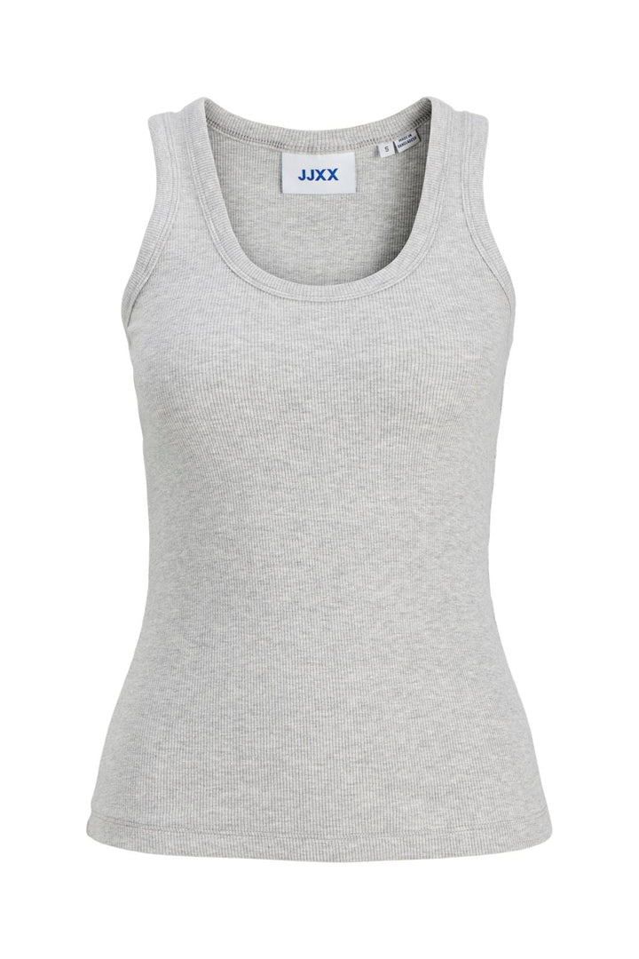 Jjxx - Jxfrida Sl U-Neck Top - 5024072 Light Grey Melange