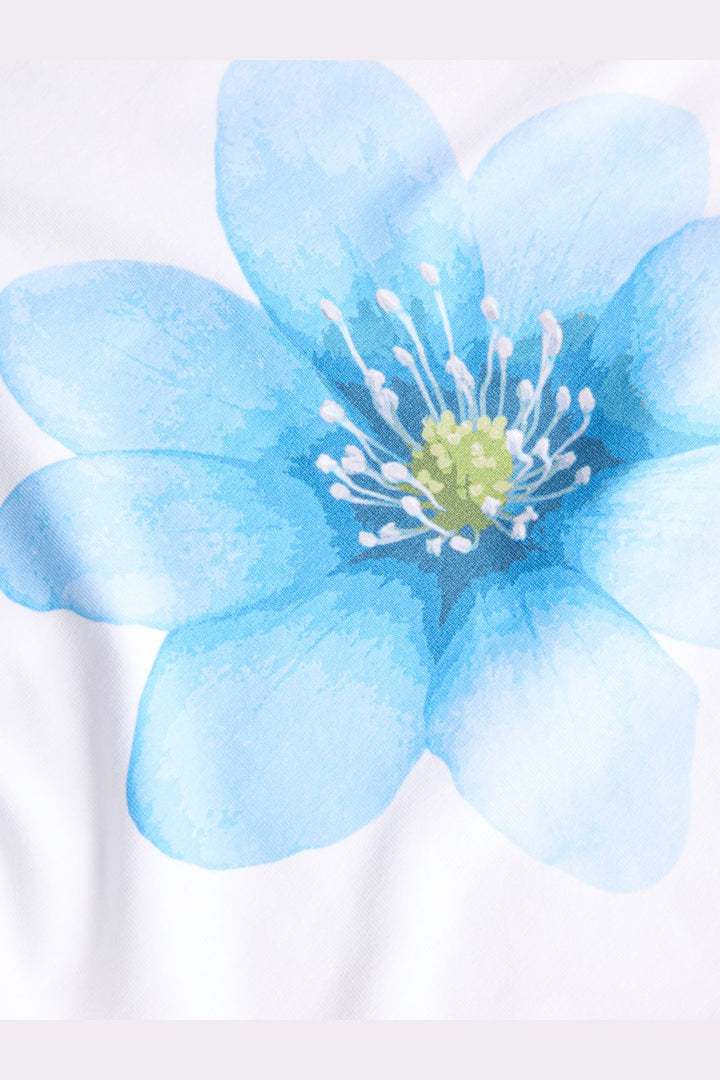 Jjxx - Jxgigi Str Ss Print Tee - 4980058 Bright White Blue Flower