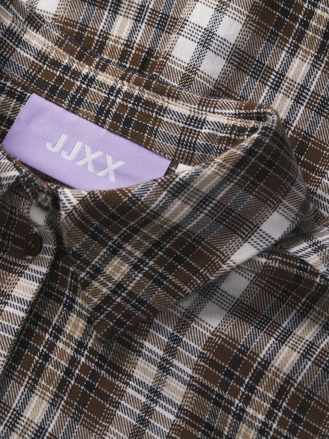 Jjxx - Jxhailey Bella Flannel Ls Shirt Ln - 4933177 Seal Brown Check