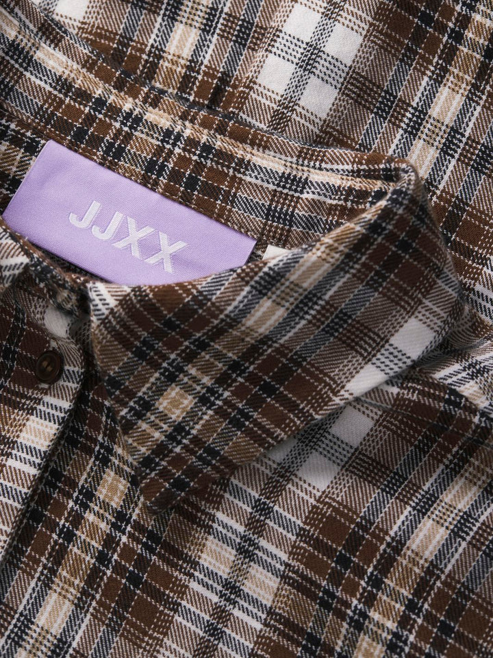 Jjxx - Jxhailey Bella Flannel Ls Shirt Ln - 4933177 Seal Brown Check