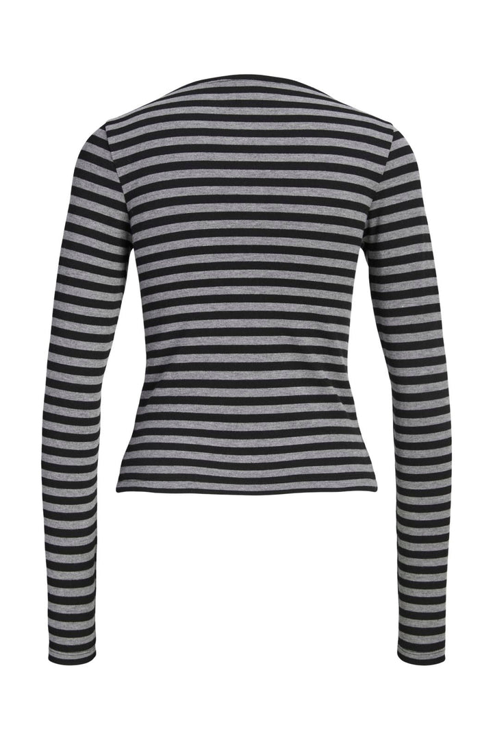 Jjxx - Jxpaula Stripe Ls Cardigan Ln - 5129742 Black Grey