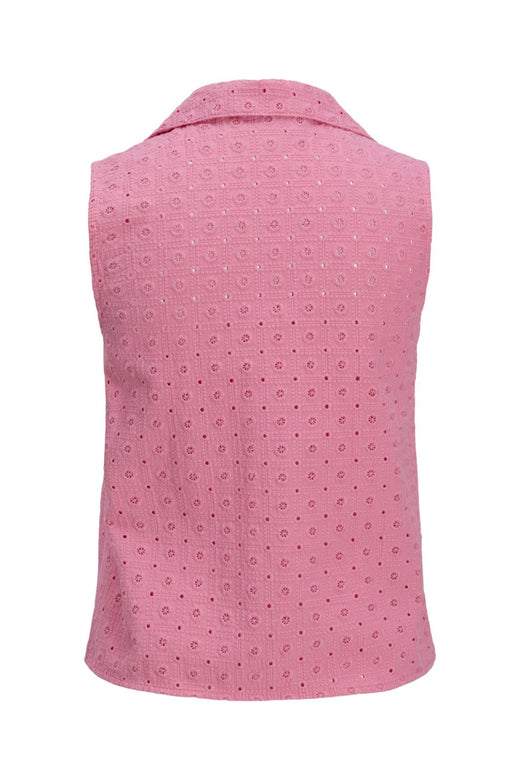 Jjxx - Jxselma Broderie Anglaise Zip Top - 4765358 Morning Glory