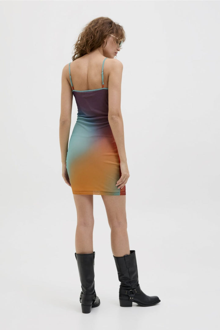 Jjxx - Jxstella Mesh Singlet Mini Dress - 4765365 Morning Glory Colorful Blur
