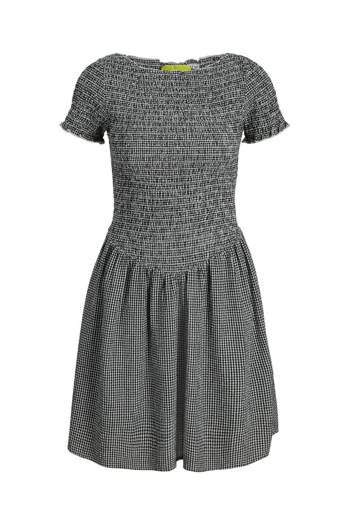 Jjxx - Jxzoe Seersucker Ss Smock Dress - 4984824 Black Blanc De Blanc