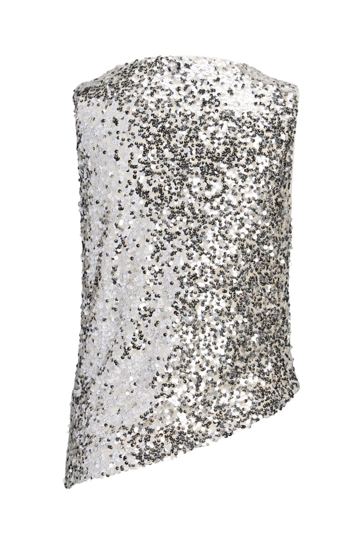 Jjxx - Jxzola Sequin Sl Top - 5108019 Silver