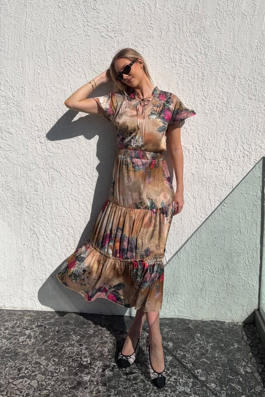 Karmamia - Aura Dress 2386 - Gold Blossom Kjoler 