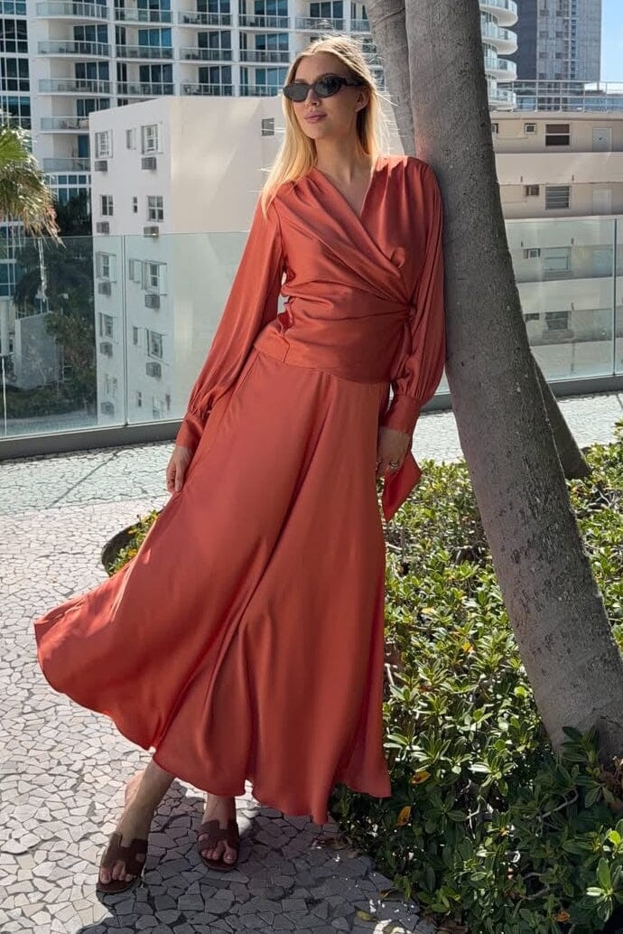 Karmamia - Savannah Skirt 2357 - Semi Rich Sunset Nederdele 