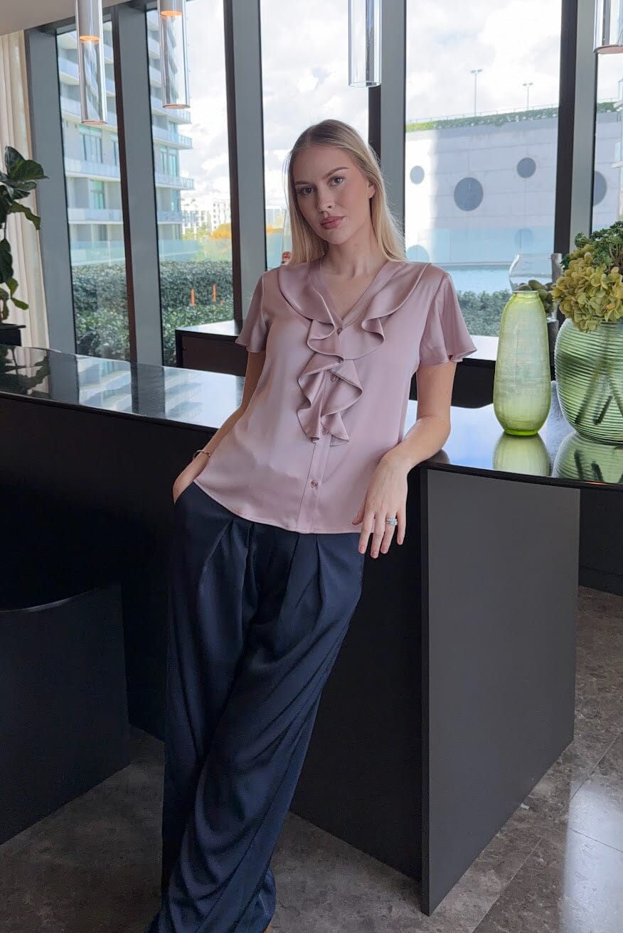 Karmamia - Sophia Blouse (Short) 2355 - Semi Rich Blush T-shirts 