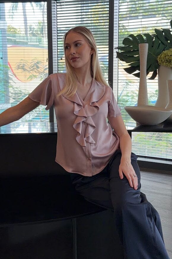 Karmamia - Sophia Blouse (Short) 2355 - Semi Rich Blush T-shirts 