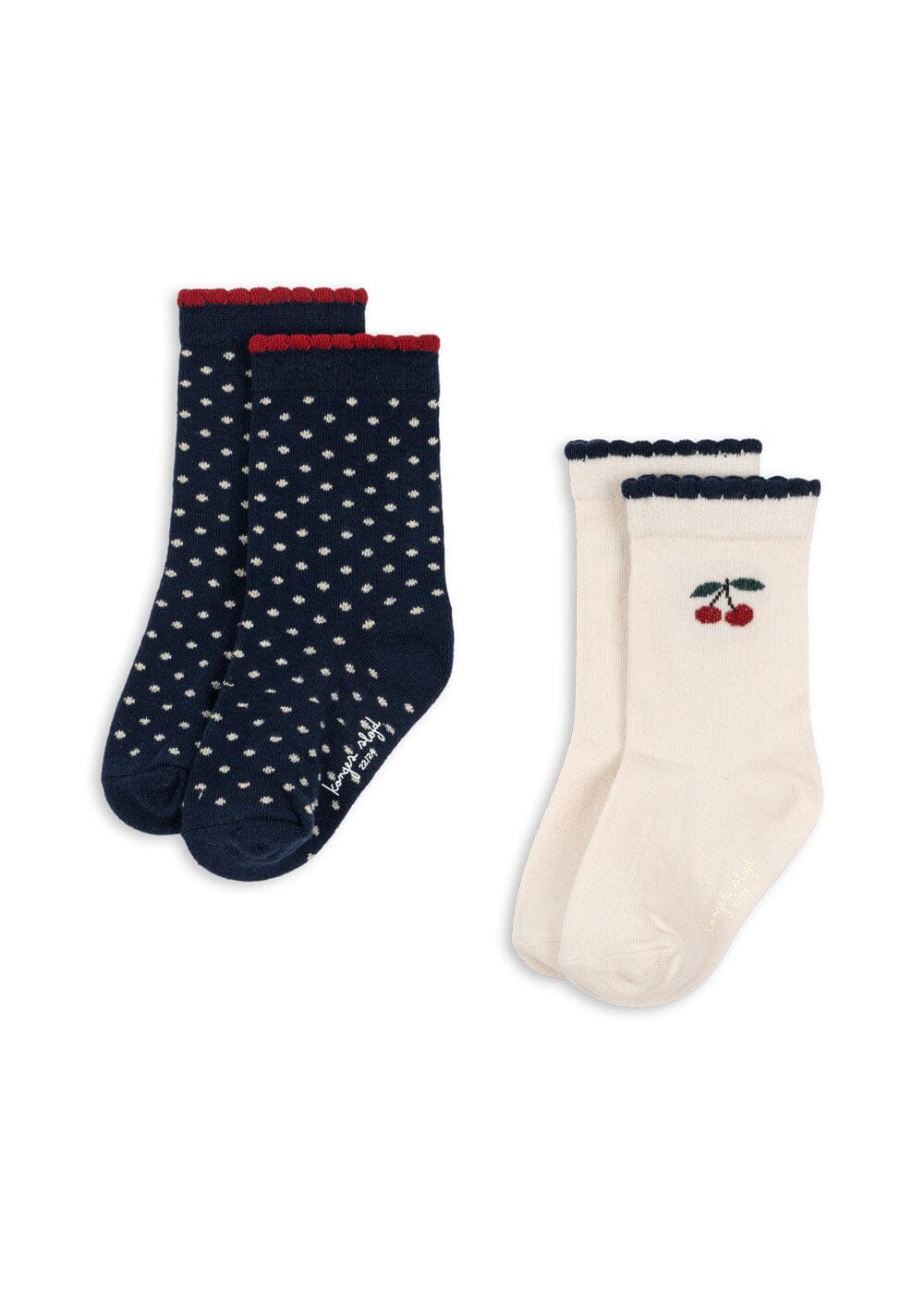 Konges Sløjd - 2 Pack Cherry Dot Socks Ks105830 - Cherry Mix