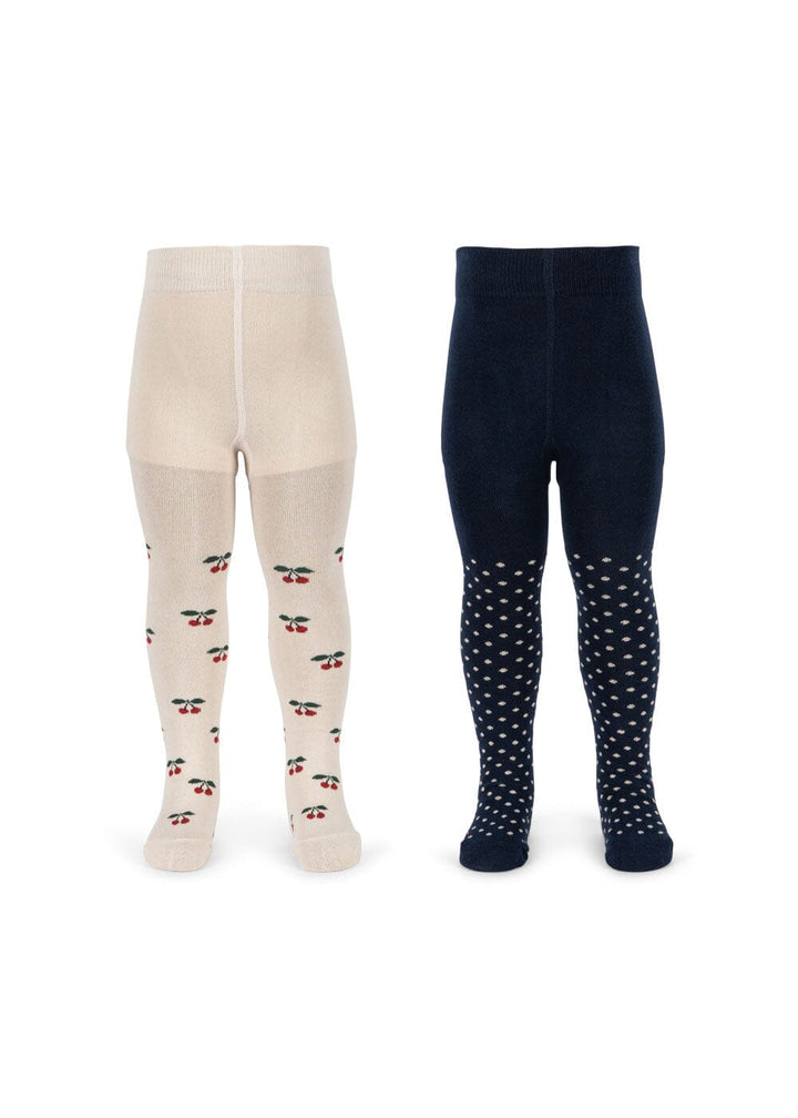 Konges Sløjd - 2 Pack Cherry Dot Tights Ks105831 - Cherry Mix