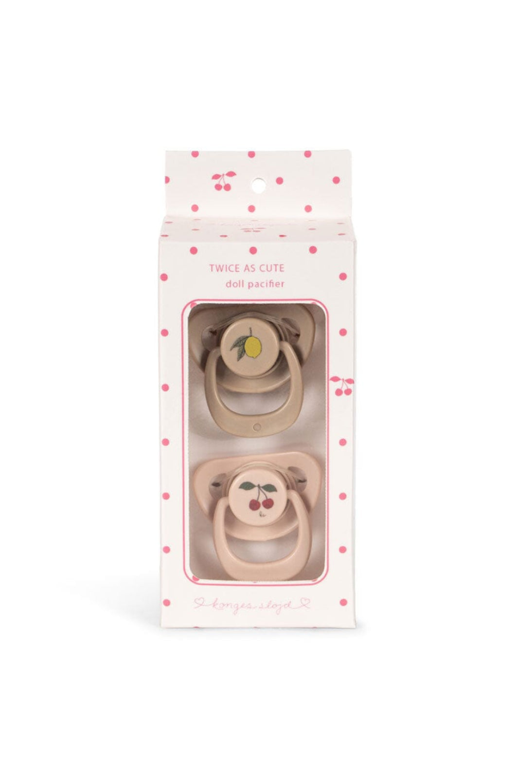 Konges Sløjd - 2 Pack Doll Pacifier Ks105835 - Cherry/lemon