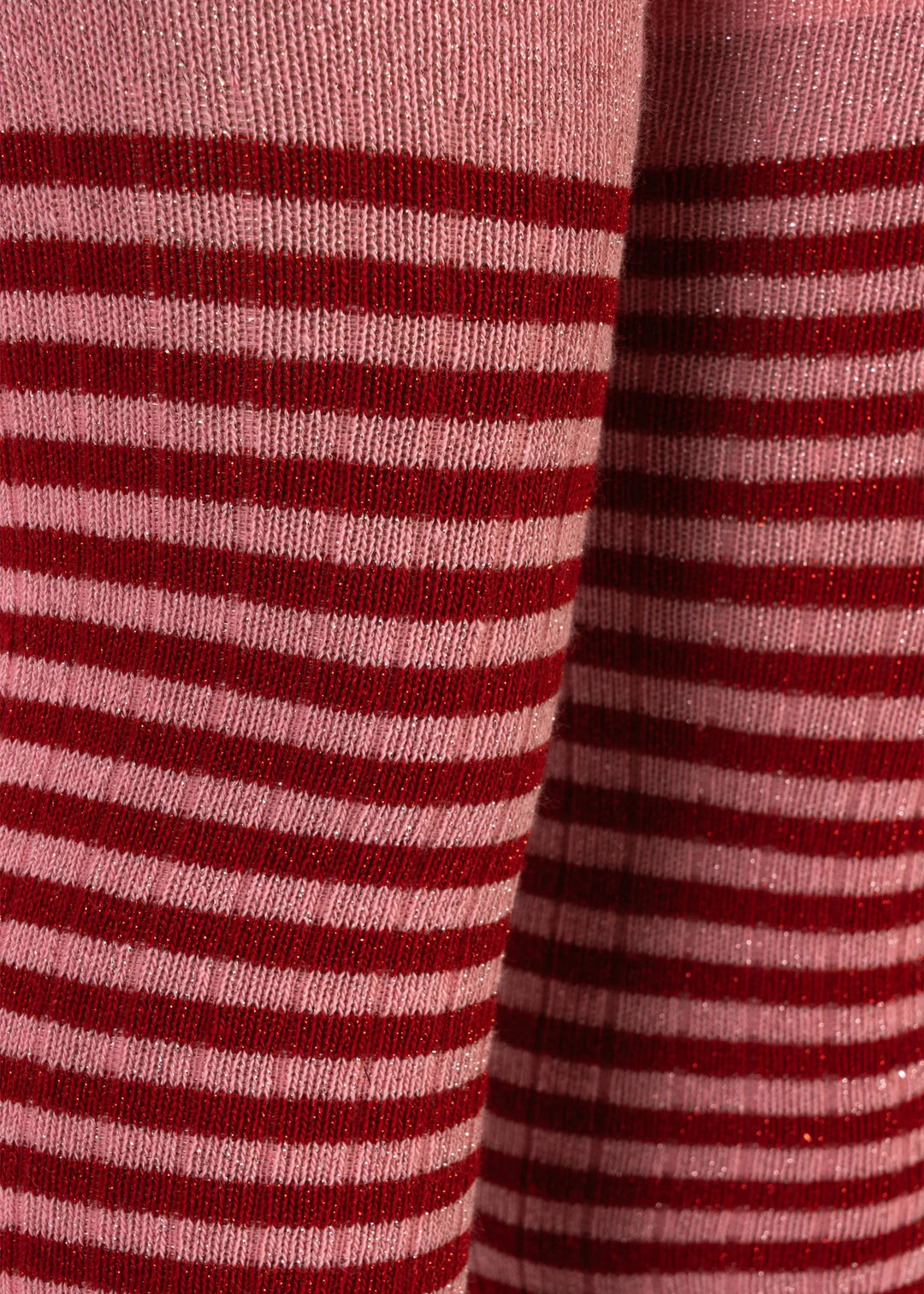 Konges Sløjd - 2 Pack Glitter Tights Ks106343 - Red Stripe Strømpebukser 