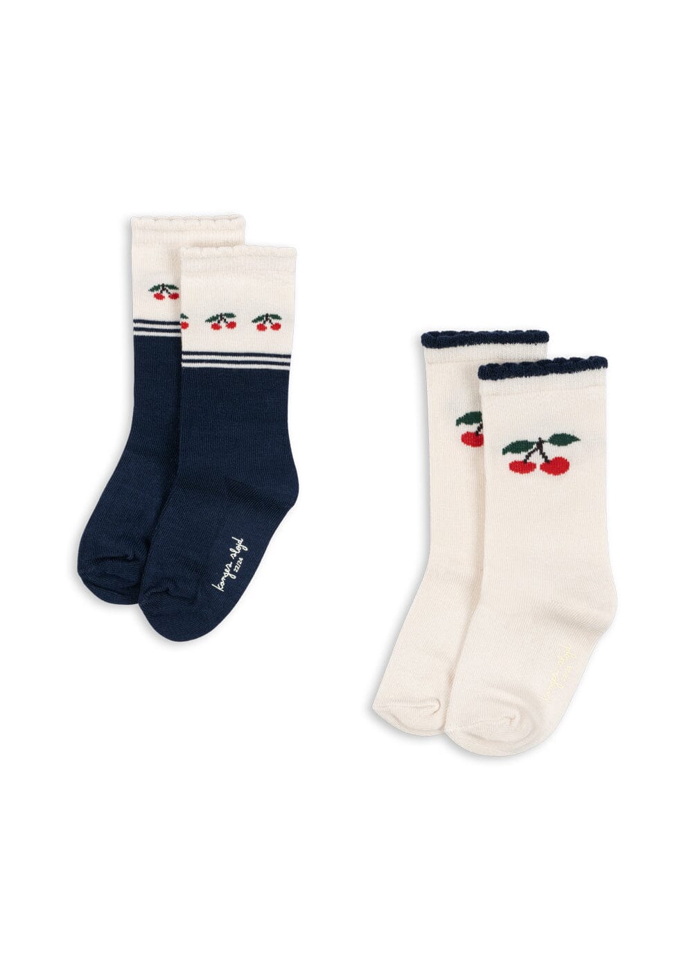 Konges Sløjd - 2 Pack Jacquard Socks Ks103642 - Cherry