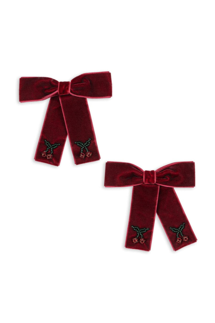 Konges Sløjd - 2 Pack Juliette Bow Hair Clip Ks104175 - Rio Red Hårspænder 