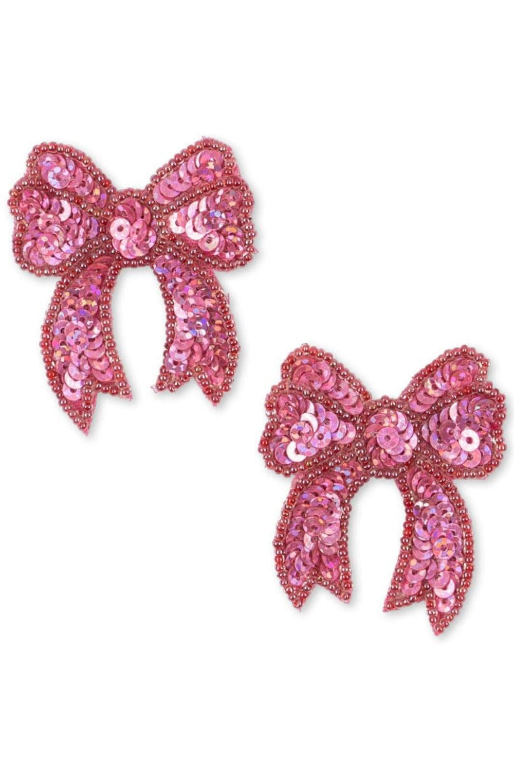Konges Sløjd - 2 Pack Sequin Bow Hair Clip Ks103649 - Rapture Rose