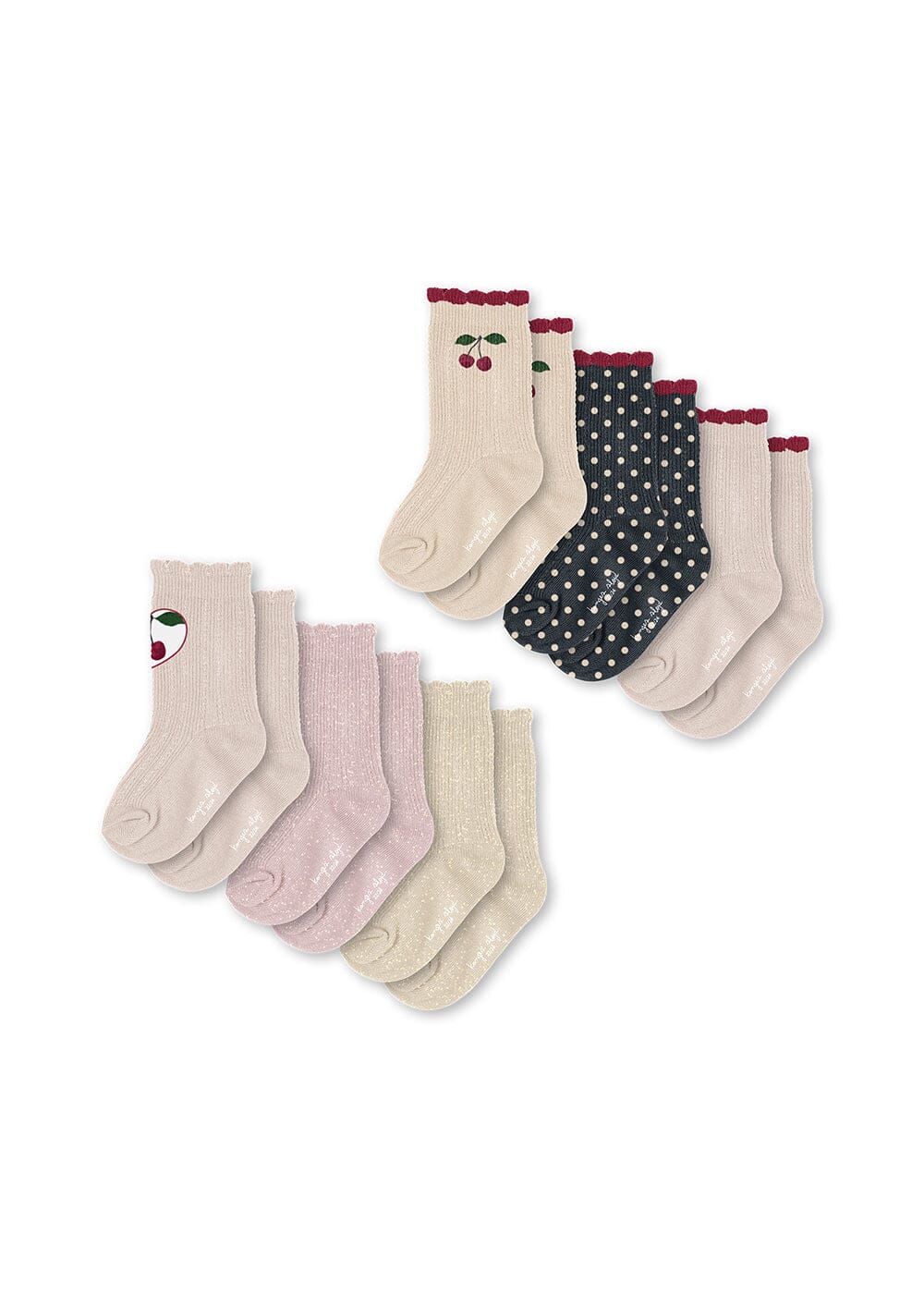 Konges Sløjd - 6 Pack Socks Ks105870 - Multi Glitter