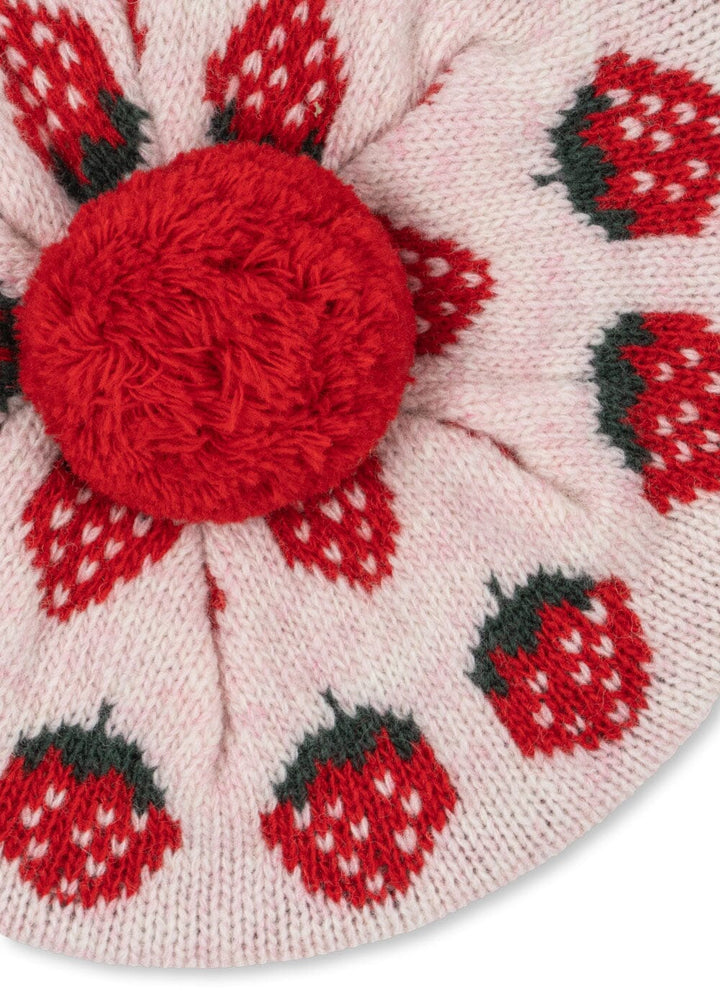 Konges Sløjd - Belou Knit Beret Ks104692 - Strawberry Huer 