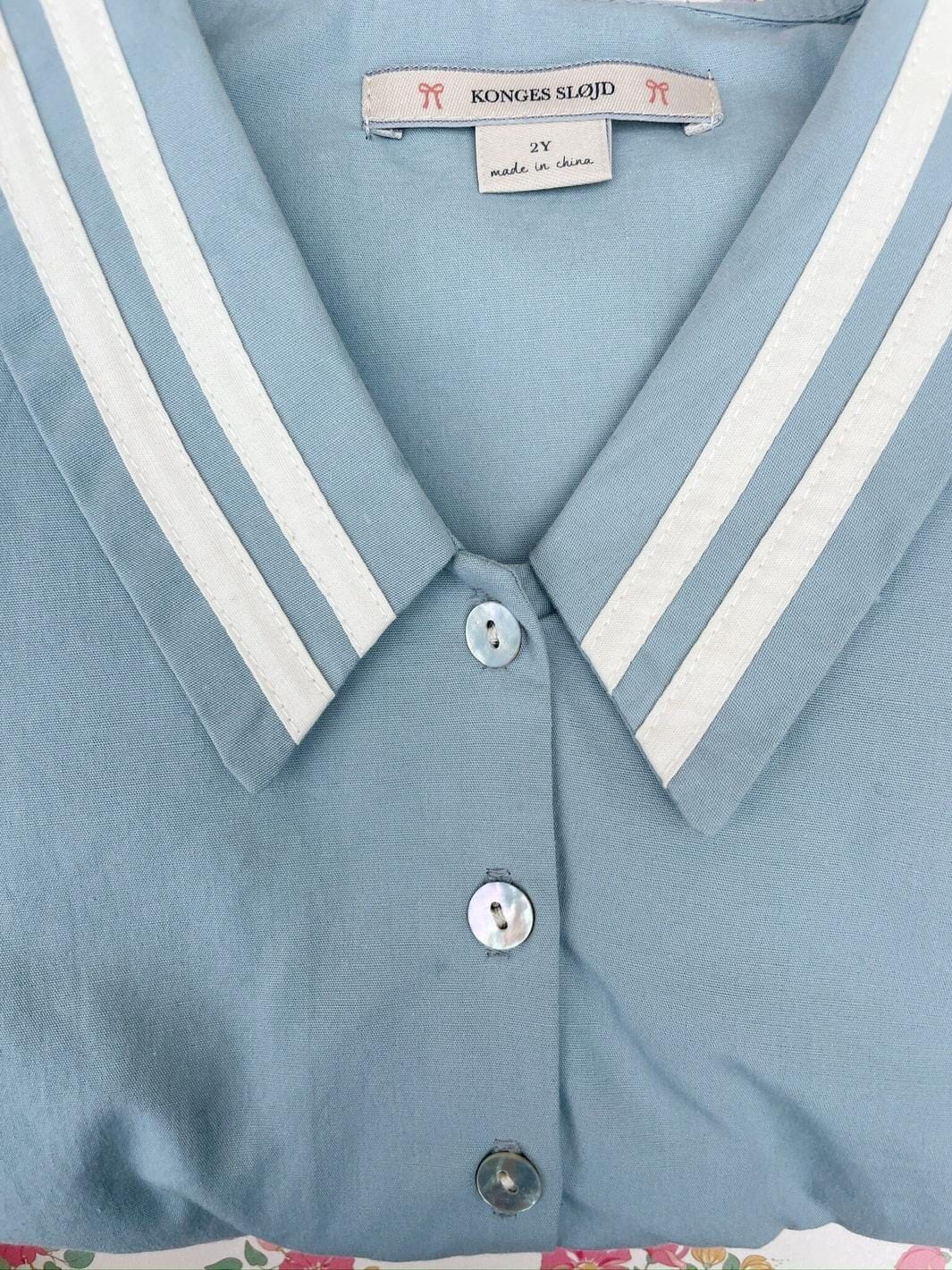 Konges Sløjd - Celebration Allie Sailor Dress Gots Ks103567 - Ashley Blue Kjoler 