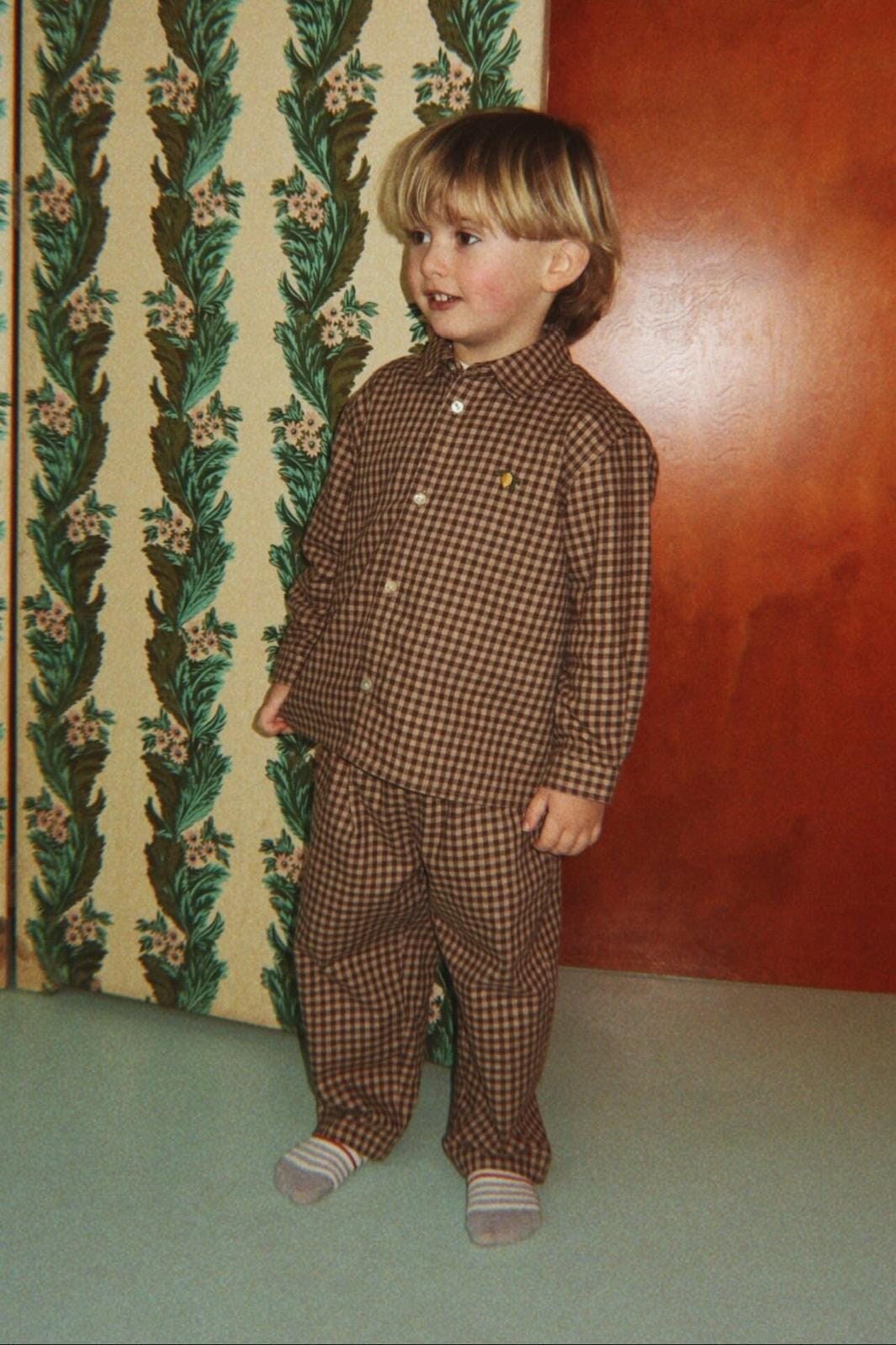 Konges Sløjd - Foret Ls Shirt Gots Ks106474 - Chocolate Check Skjorter 