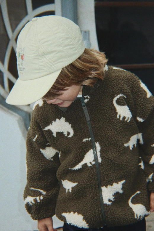 Konges Sløjd - Jody Teddy Jacket Grs Ks105720 - Dino Silhouette Fleece jakker 