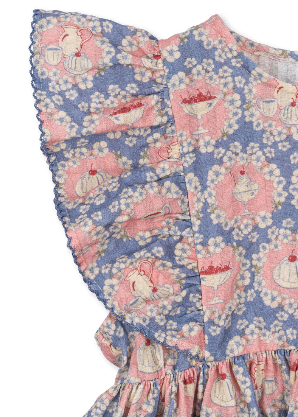 Konges Sløjd - Kim Frill Dress Gots Ks104904 - Snack Time Kjoler 