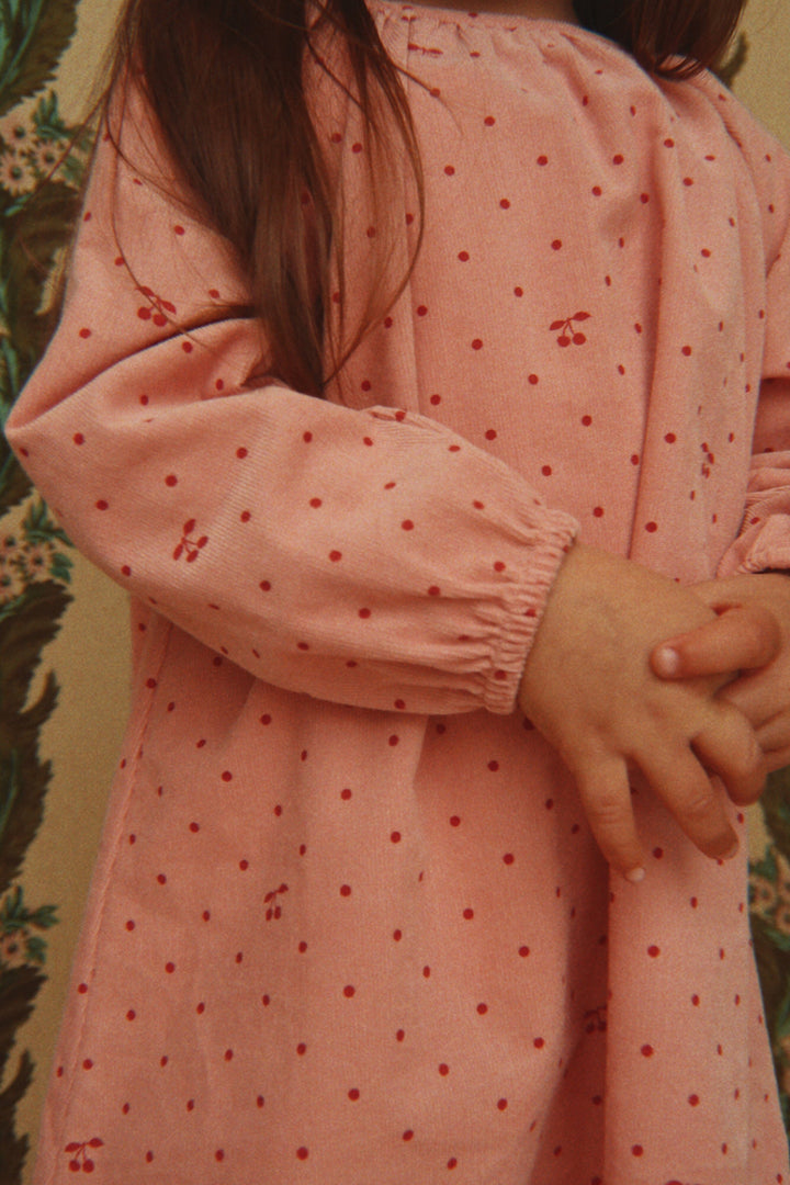 Konges Sløjd - Marlo Dress Gots Ks106146 - Cherry Dot Scarlet Kjoler 