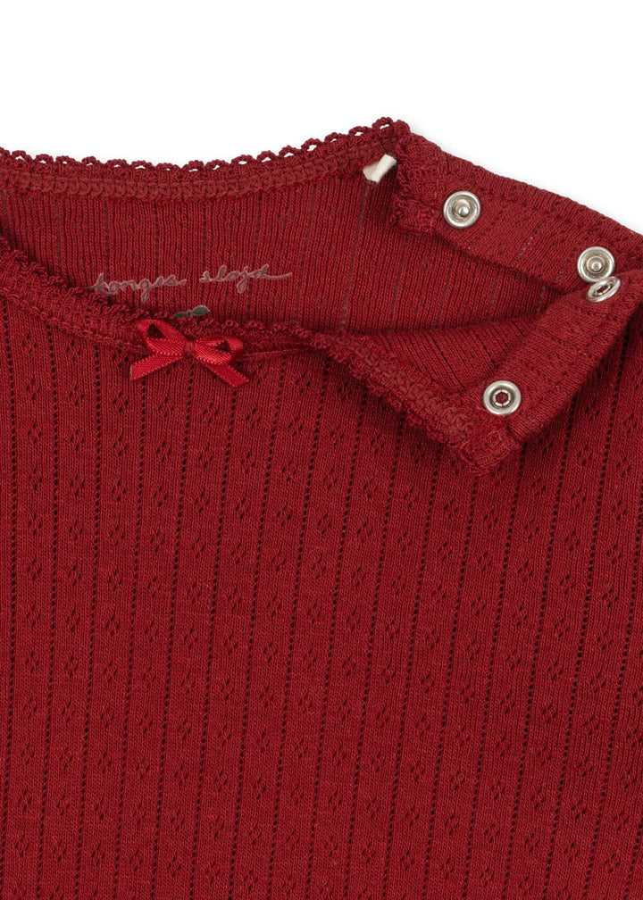 Konges Sløjd - Minnie Body Gots Ks104373 - Red Dahlia Bodysuits 